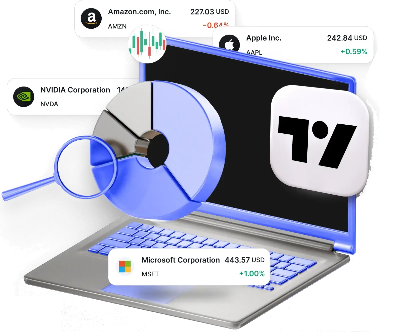 Professional Weltrade TradingView charts and integration on a laptop